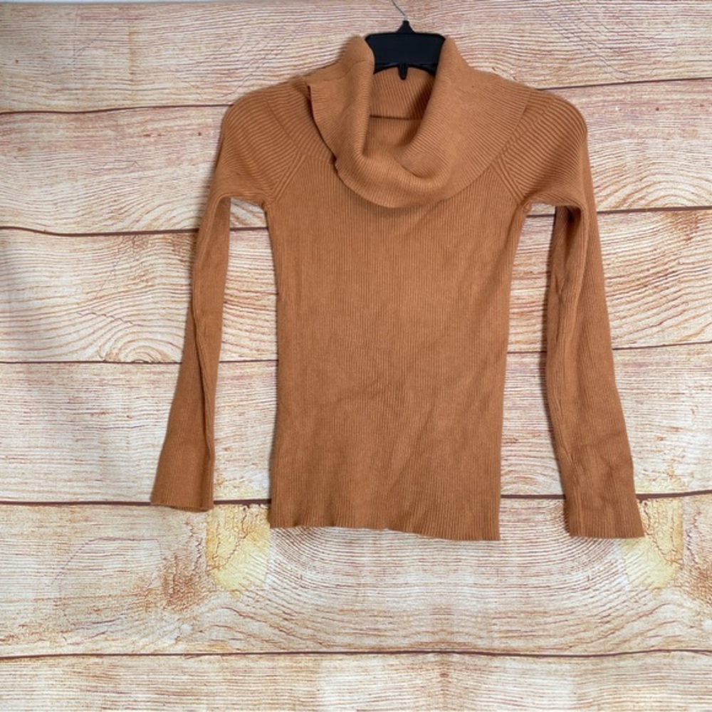 Forever 21 Rayon Spandex Ribbed Cowl Neck Knit Top Size Small